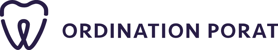 Logo Ordination Porat Logo Ordination Porat - Stilisierter Zahn und Schriftzug